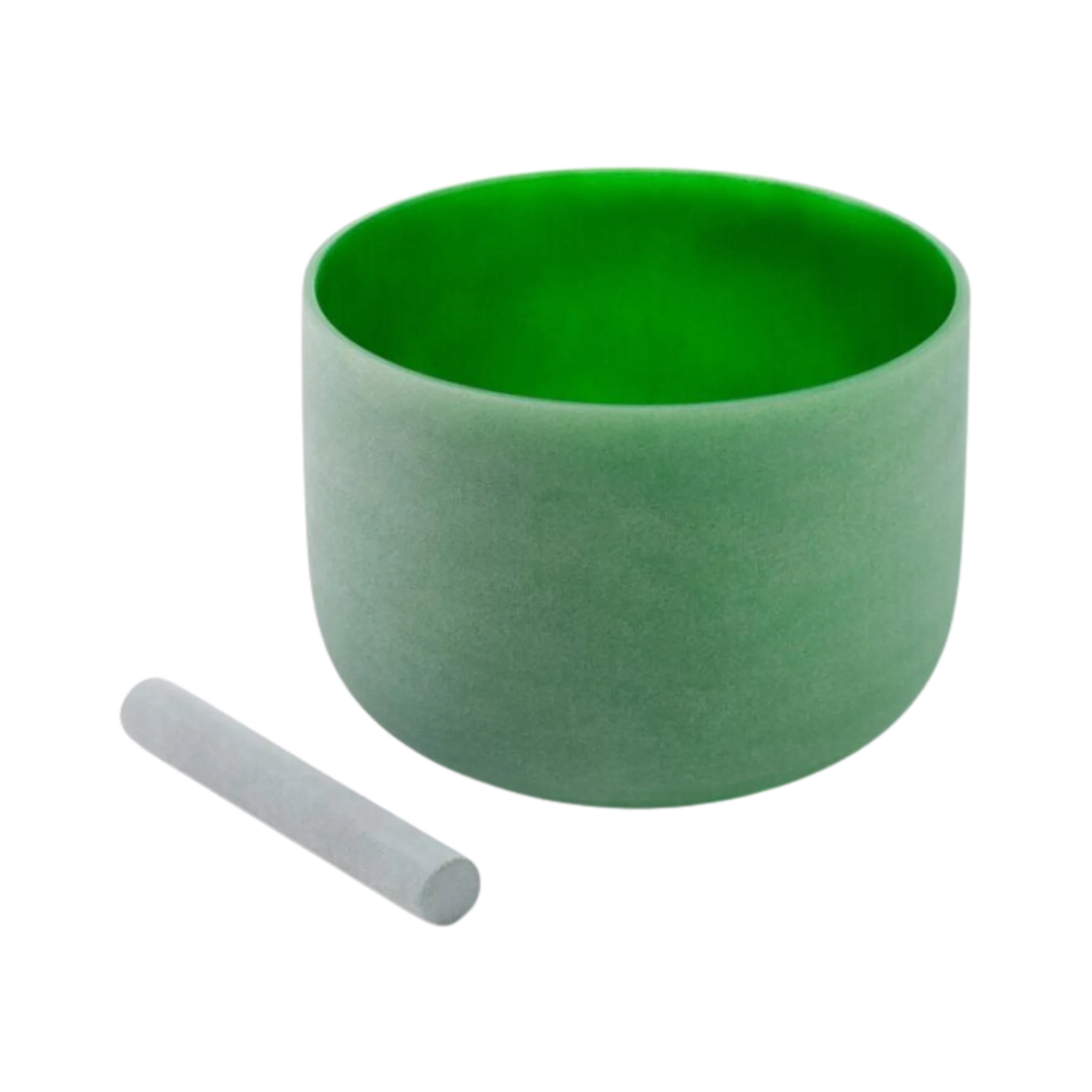 Frosted Chakra Singing Bowl Green F Note